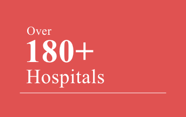 Over 180 plus hospitals