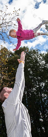 A senior couple prepare for a trip