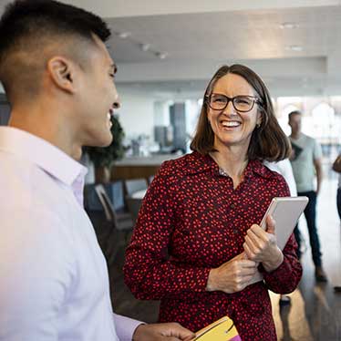 employees laughing
