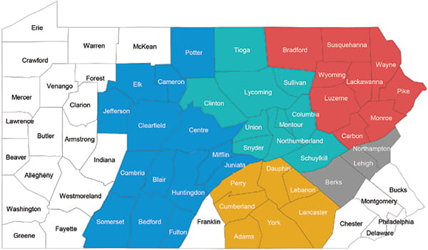 Mid sized and large group map