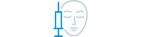face and syringe icon