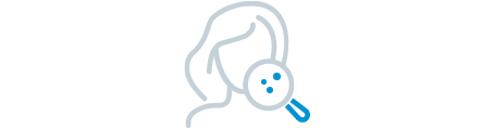 face with magnifying glass icon