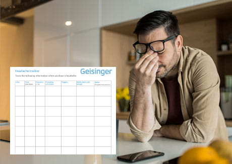 A man with a headache