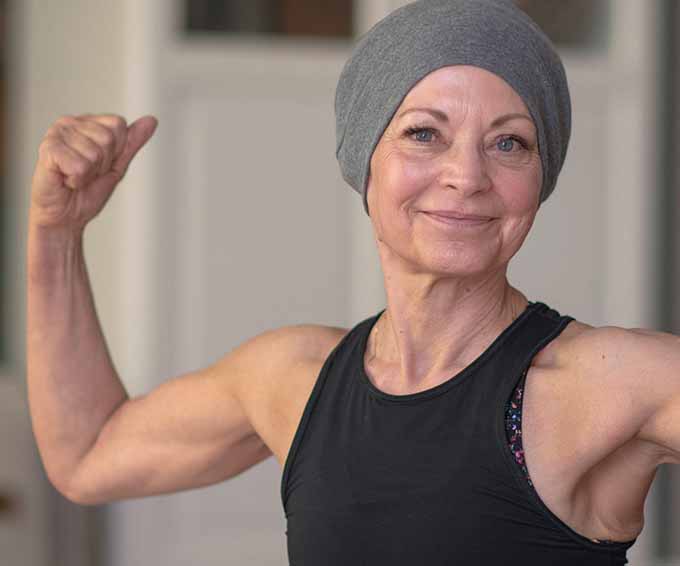 Woman exercising after breast imaging shows no sign of cancer