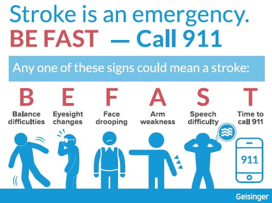 Stroke is an emergency. Be fast - Call 911