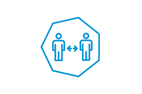 physical distance icon