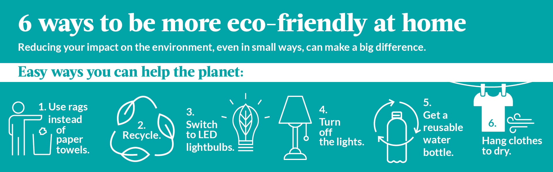 6 ways to be more eco-friendly at home
