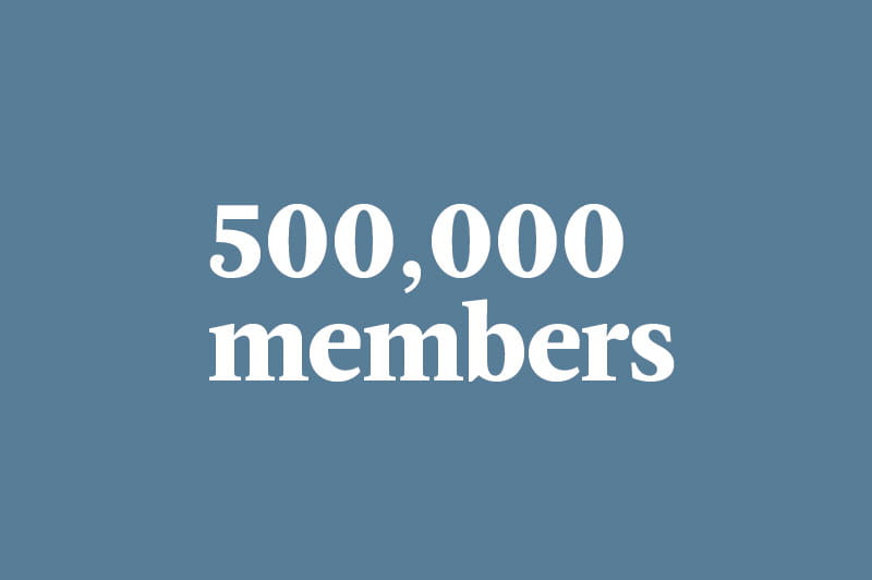 500,000 health plan members