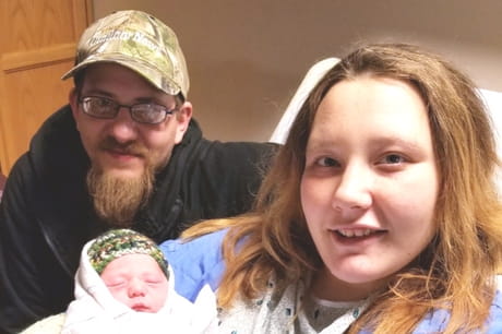 Matthew and Brittany Krebs welcome New Year baby Elliot.