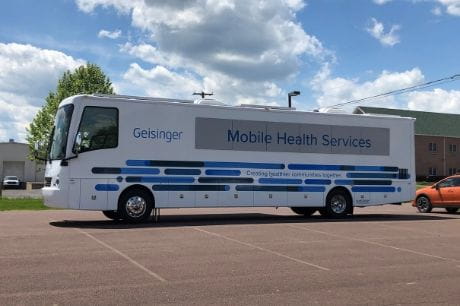 Geisinger's mobile health services bus.
