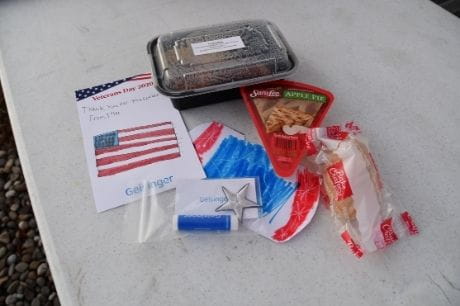 The veterans meals that were handed out