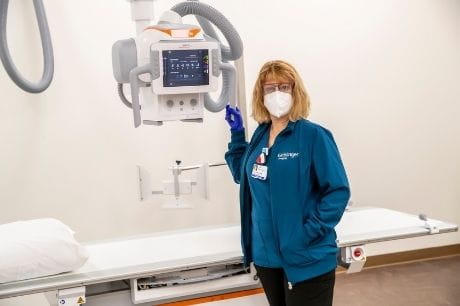 Connie Smith stands near the new X-ray machine at Geisinger ConvenientCare Lewistown.