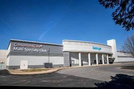 Geisinger Convenient Care+ at the Susquehanna Valley Malley near Selinsgrove.