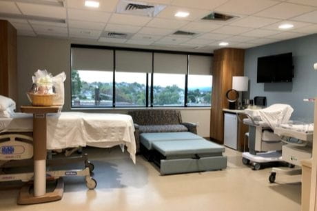 A room at the newly opened Childbirth Center at Geisinger Community Medical Center in Scranton.