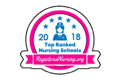 2018 Top Ranked Nursing Schools ranking logo