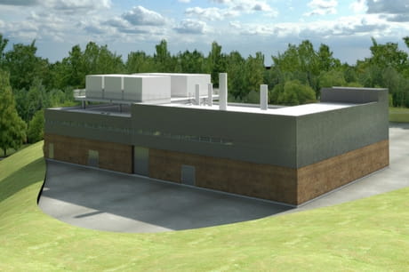 A rendering of the new CoGen plant at Geisinger Wyoming Valley