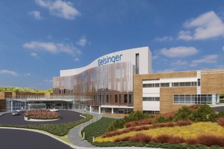 Rendering of the Geisinger Wyoming Valley Medical Center expansion.