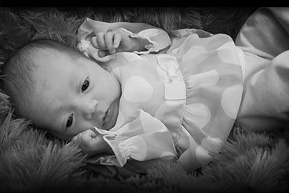 Baby - Black and White photo