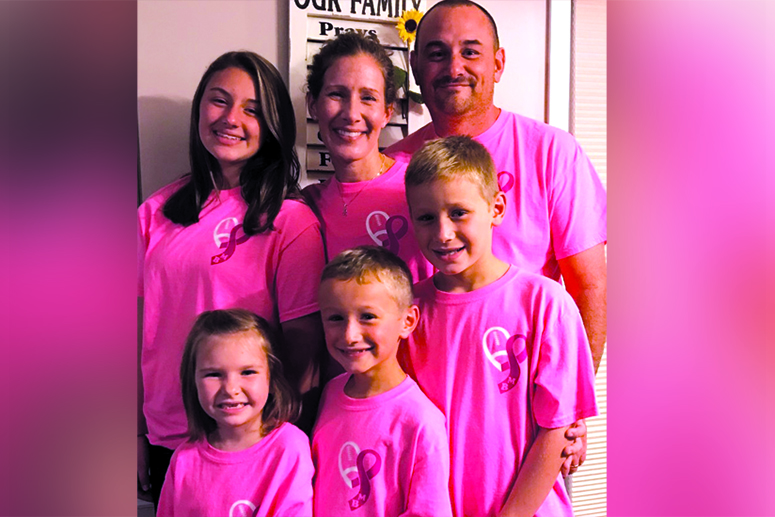geisinger patient family in pink to support breast cancer