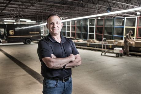 Jim Unger at his workplace