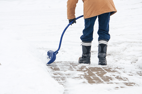 Shoveling snow