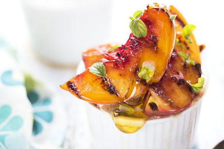 Grilled peaches