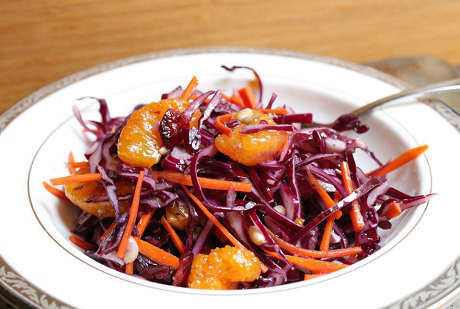 Purple cabbage salad