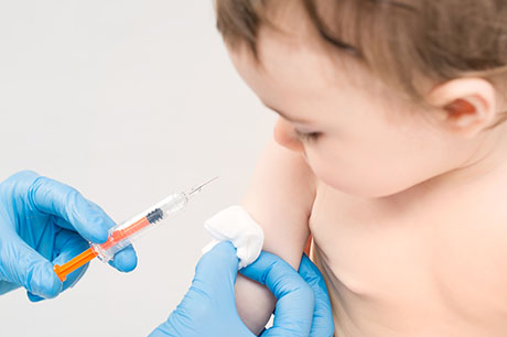 baby getting shot