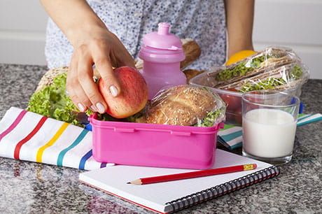 lunch box with healthy food