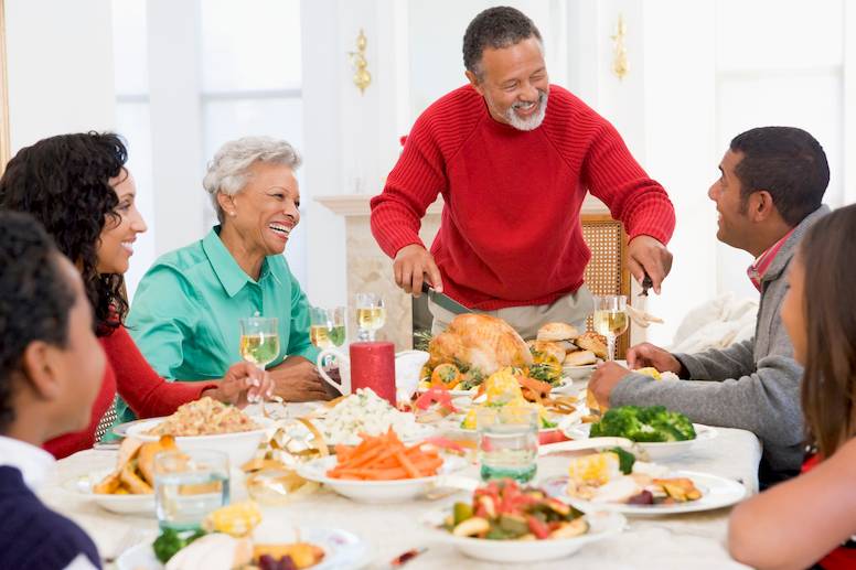 Holiday hand safety turkey carving