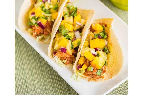 Grilled balsamic chicken and pineapple tacos