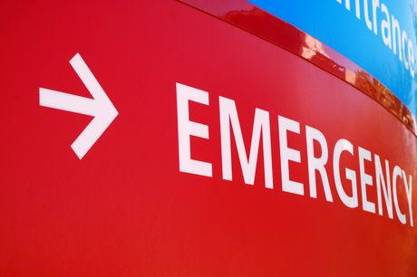 Emergency room sign during Covid-19