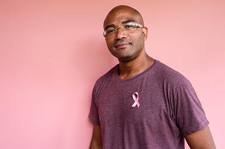 A man with breast cancer