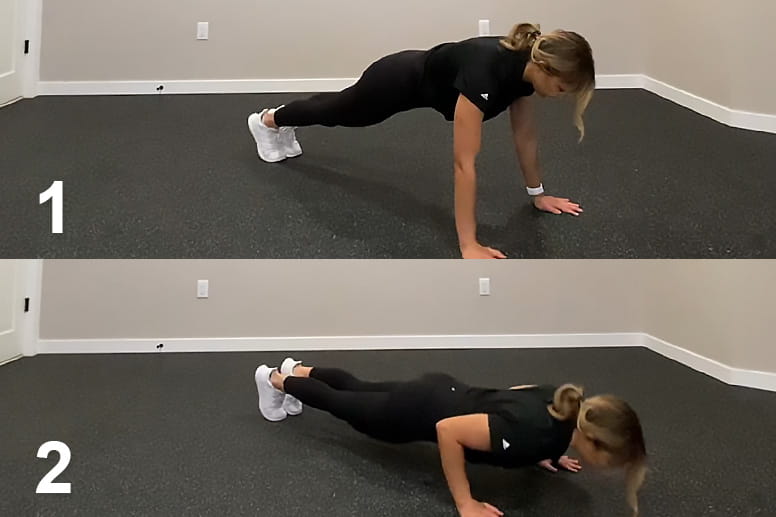 Peforming a push-up