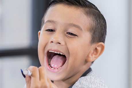 Child at a check up appointment