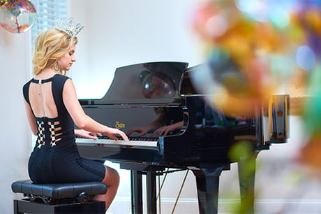 Laurel playing piano