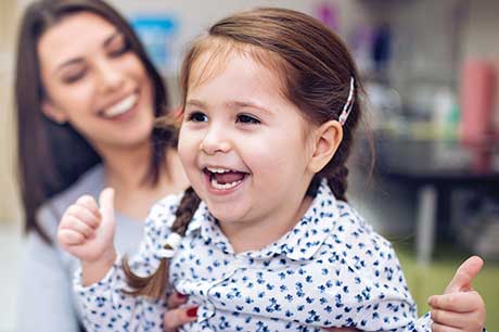 happy child with mom