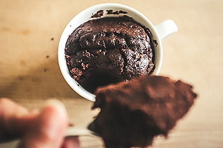 Irish cream brownie for one.