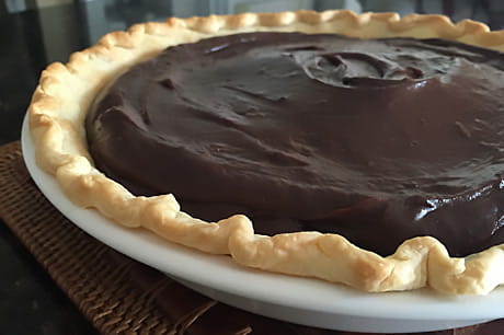 Celebrate National Pie Day with this nutritious version of chocolate mousse pie.