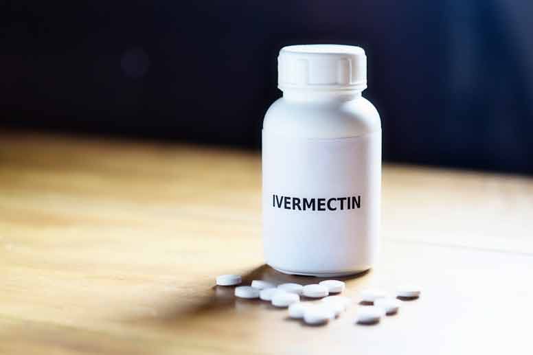 medication bottle with a ivermectin label 