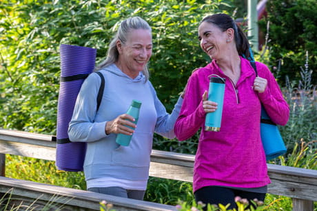 Women walking and exercising 