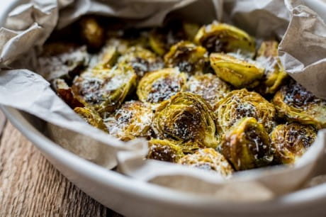 Air-fried Brussels sprouts 