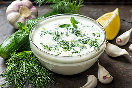 A delicious tangy yogurt sauce.