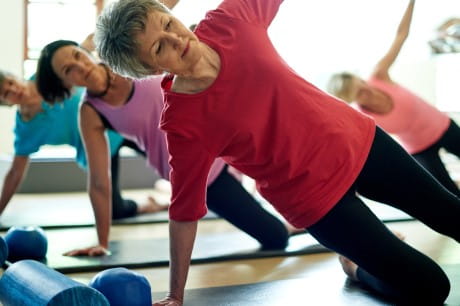 Seniors working out