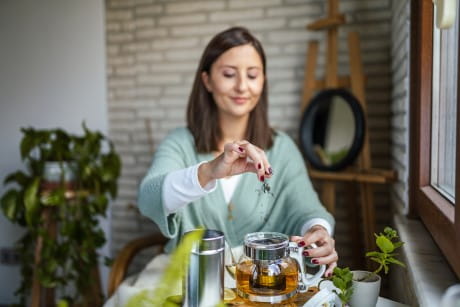 Picture of a woman making tea