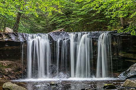 Waterfalls at Ricketts Glen State Park located in Pennsylvania.