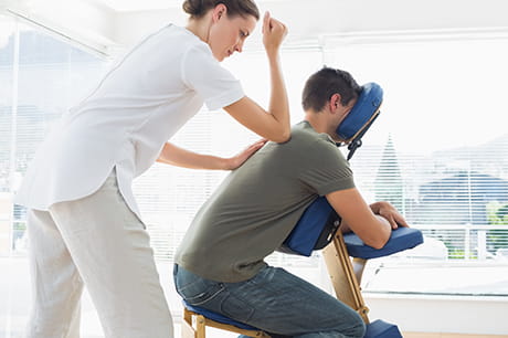 A man getting a medical massage