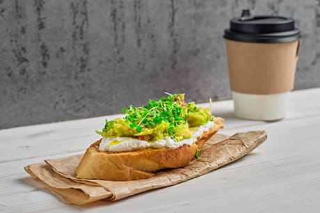 Avocado breakfast bruschetta