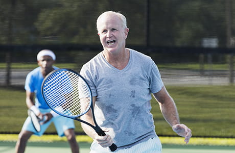 Man playing tennis