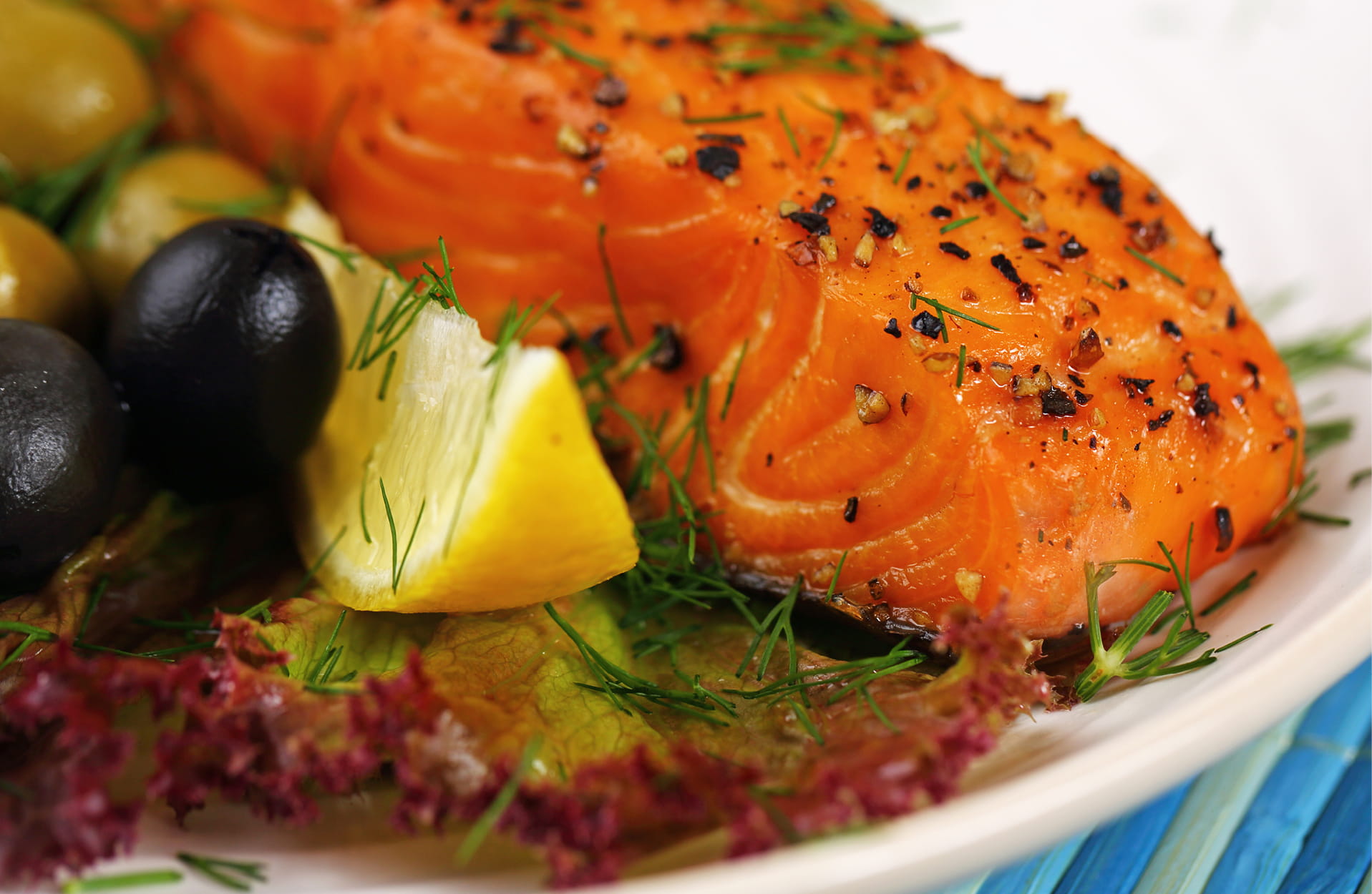 mediterranean diet salmon plate